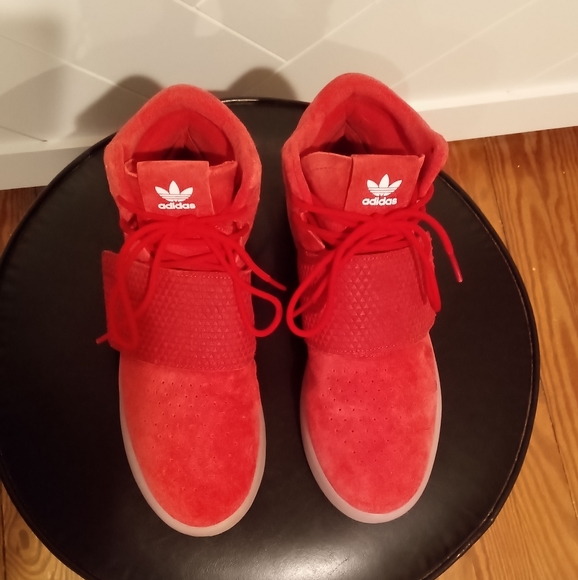 Like New Adidas Tubular Invader Strap "Red" Sz.8.5 - Picture 3 of 12